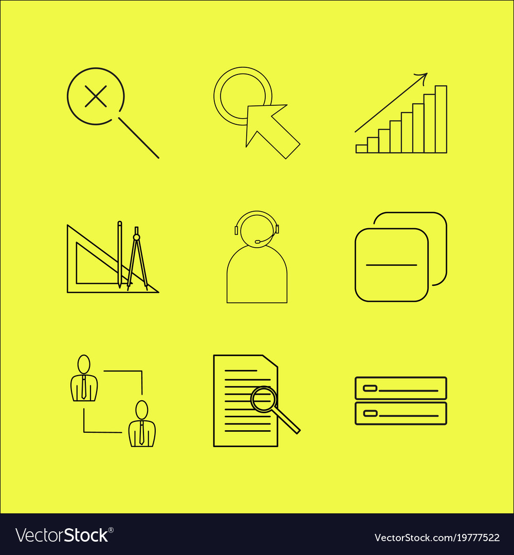 Web linear icon set simple outline icons