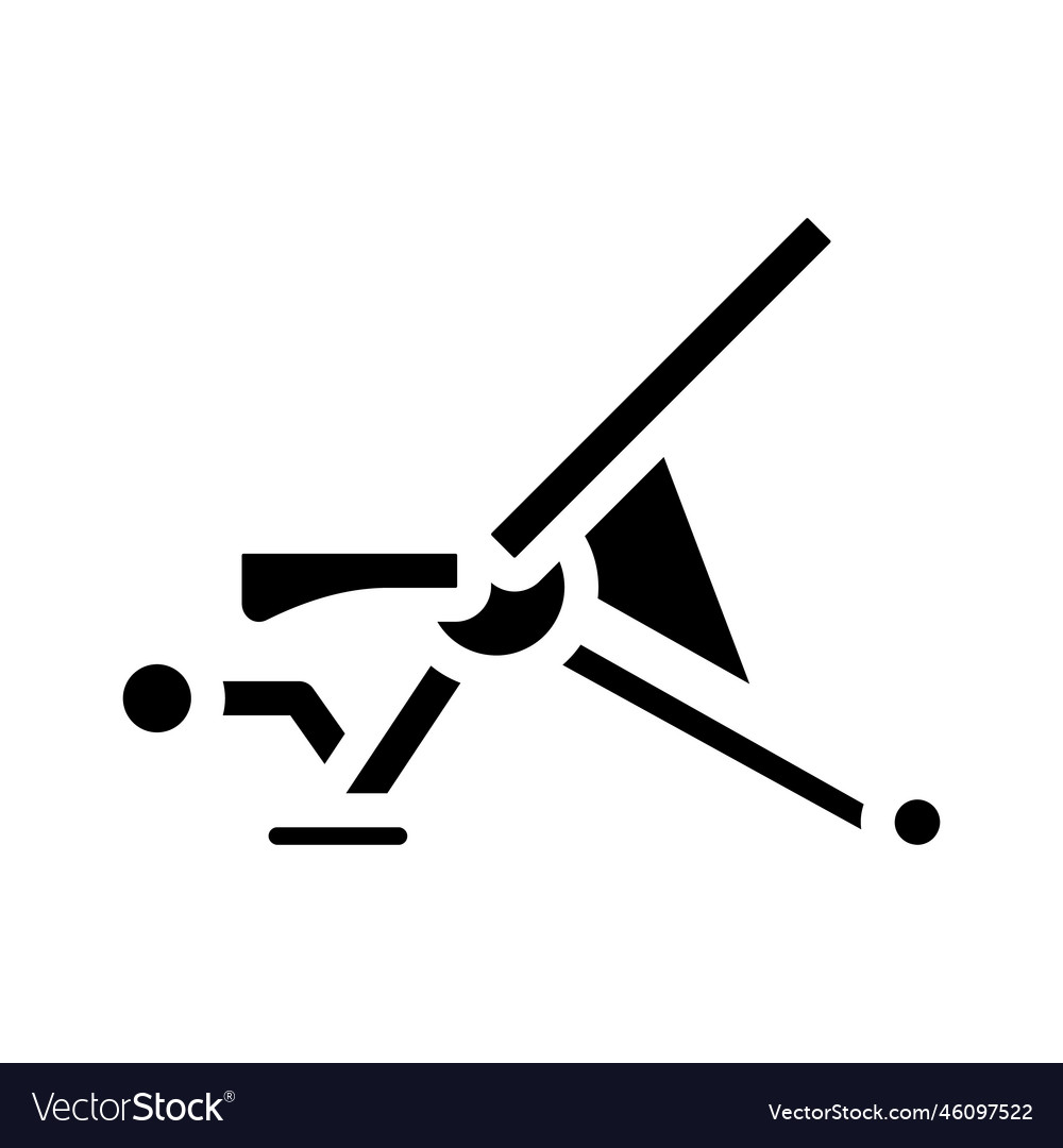Weight bench fitness sport glyph icon vector image Weight bench fitness sport glyph icon