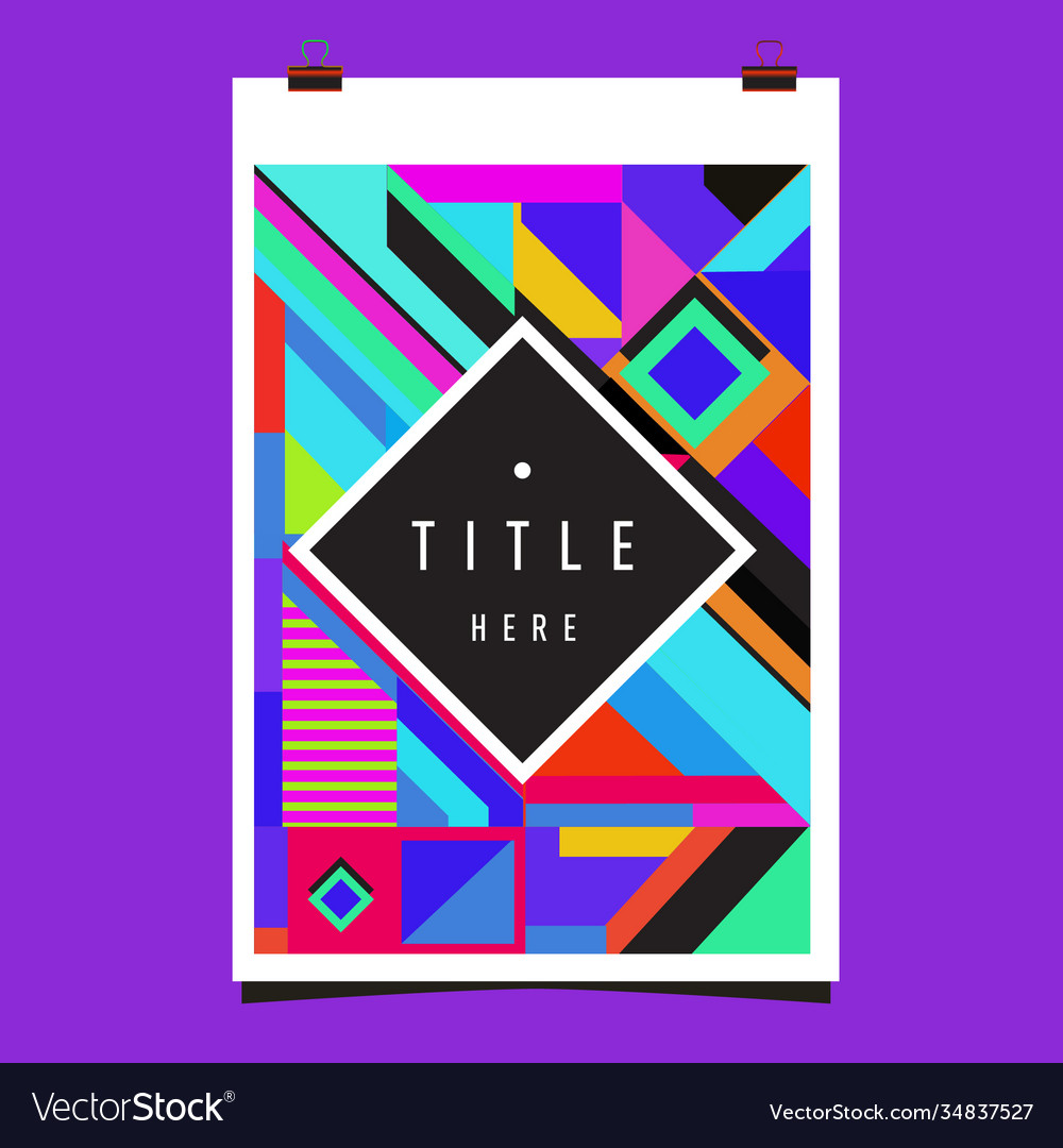 Abstract colorful geometric pattern background vector image Abstract colorful geometric pattern background