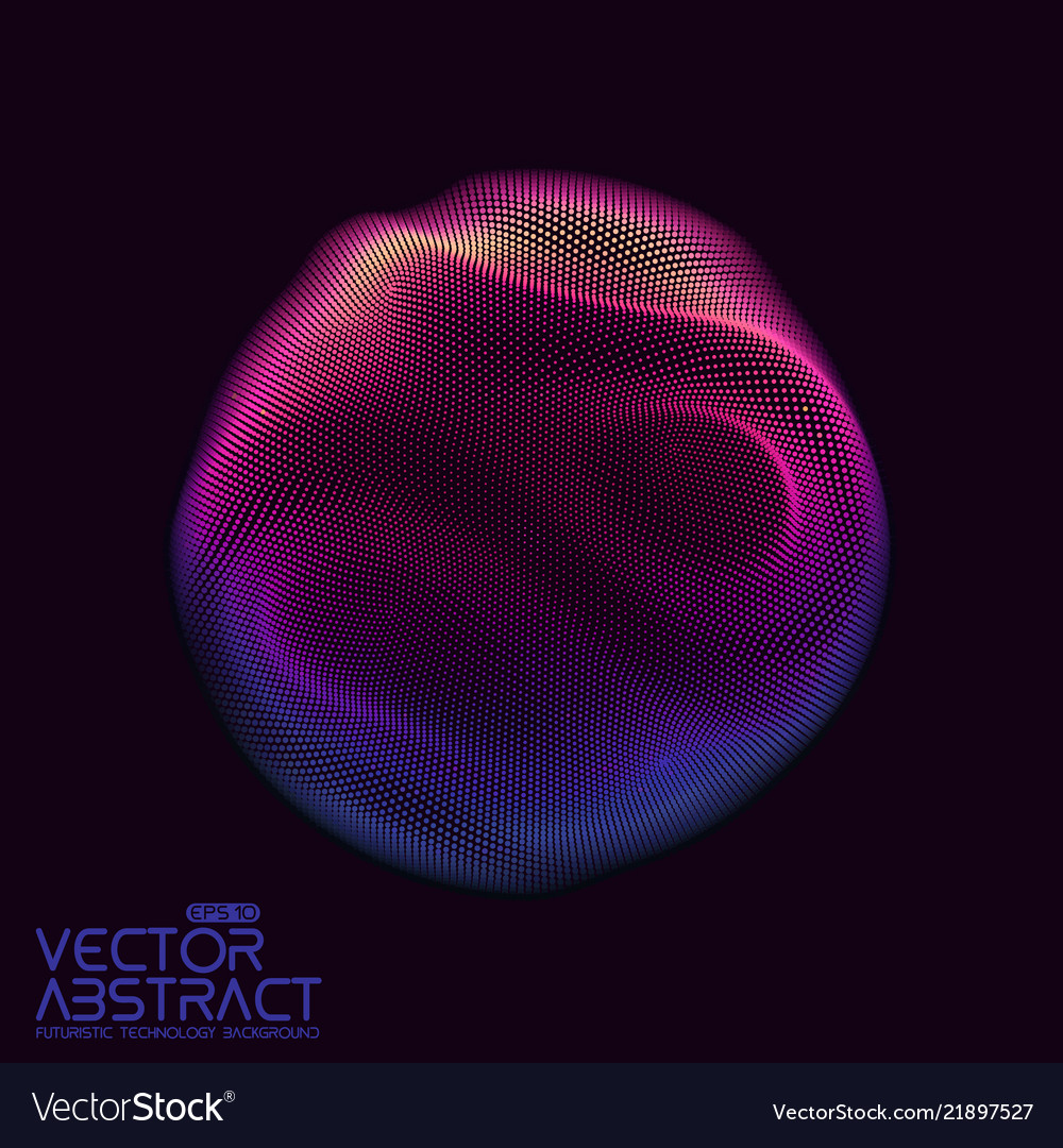 Abstract sphere of particles points array vector image Abstract sphere of particles points array