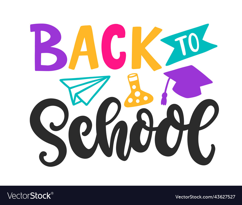 Back to school hand lettering banner