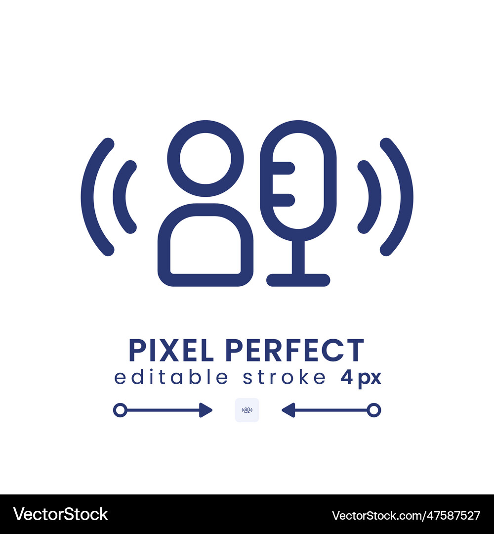 Broadcaster linear desktop icon Royalty Free Vector Image