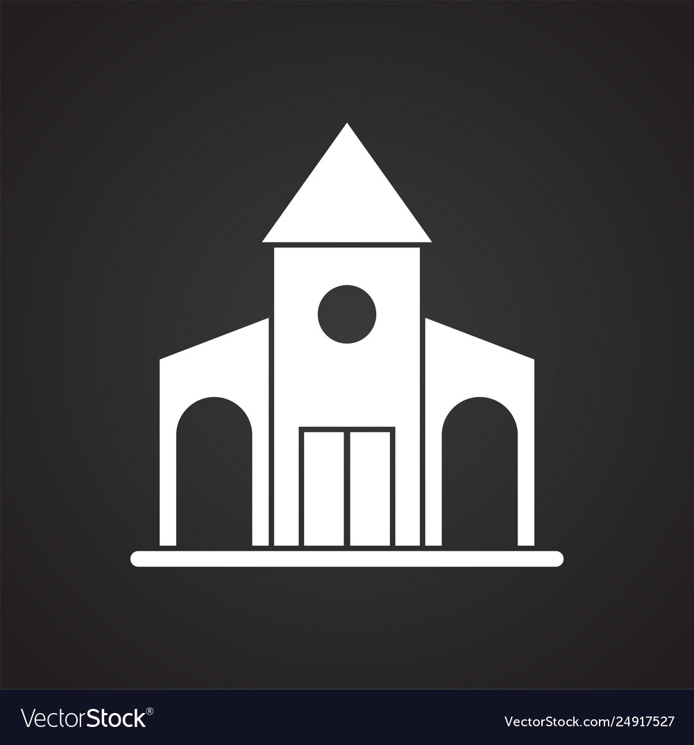Building icon on background for graphic and web