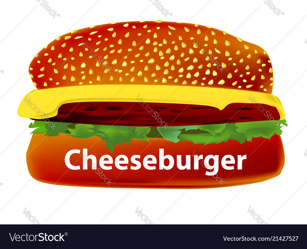 Cheeseburger Royalty Free Vector Image Vectorstock Cheeseburger Royalty Free Vector Image Vectorstock