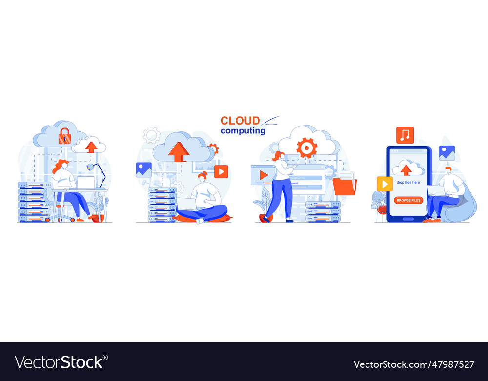 Cloud computing concept set service server