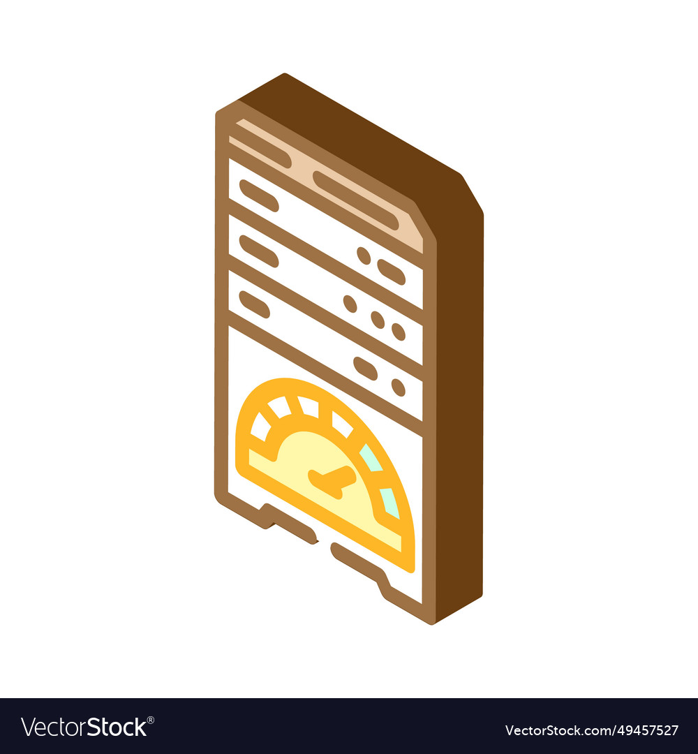 Database performance isometric icon vector image Database performance isometric icon