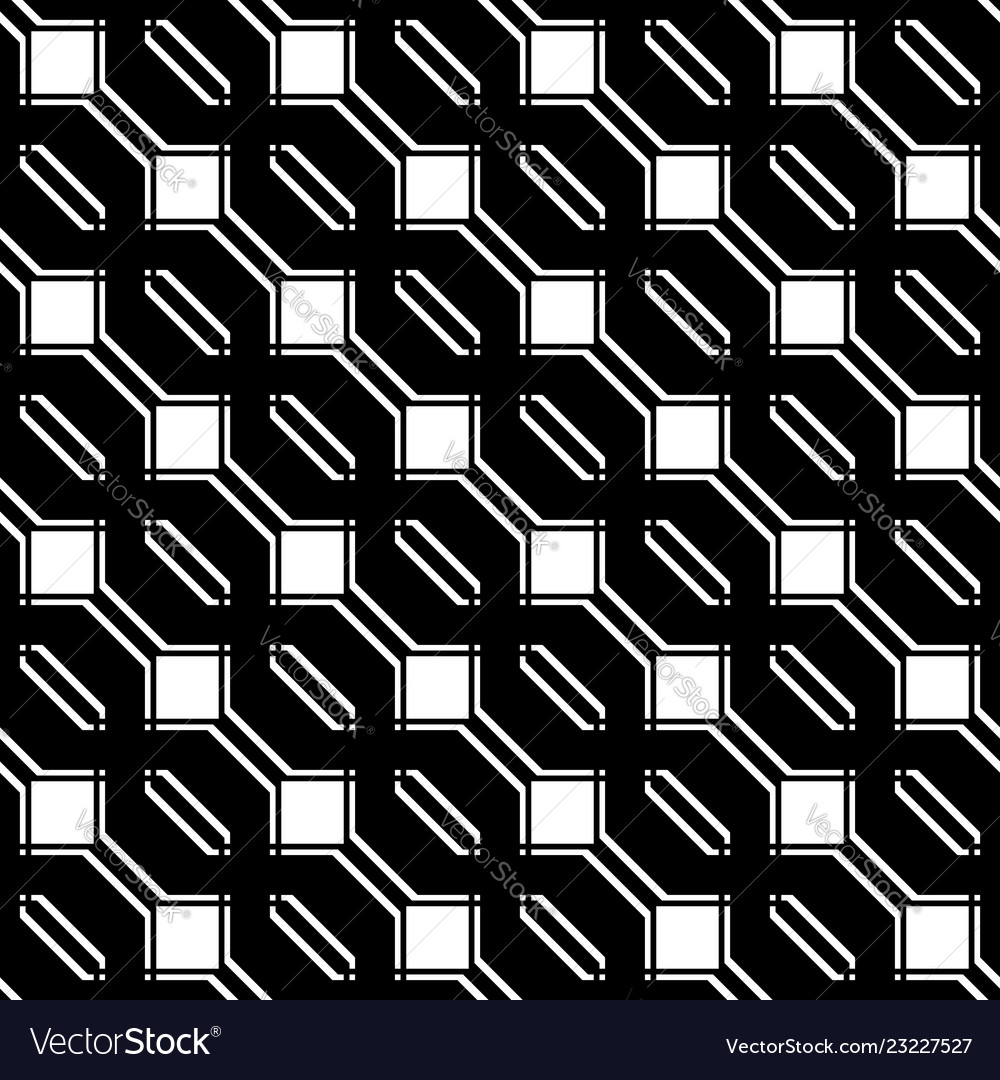 Design seamless monochrome geometric pattern vector image Design seamless monochrome geometric pattern
