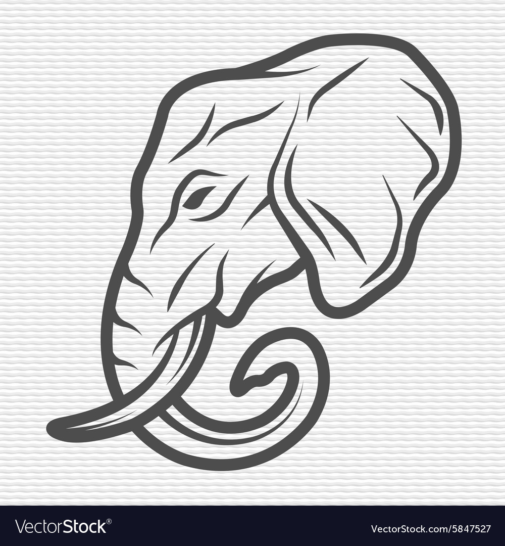 Elephant symbol logo emblem Royalty Free Vector Image