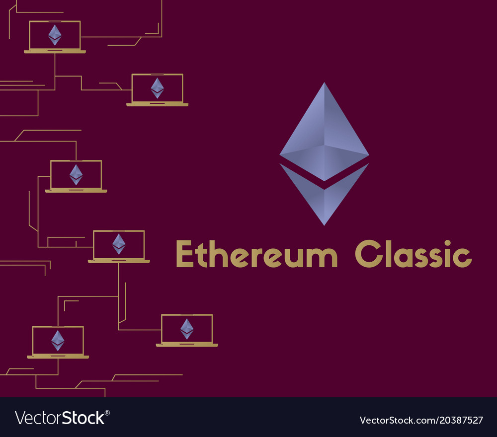 Ethereum classic blockchain connected background