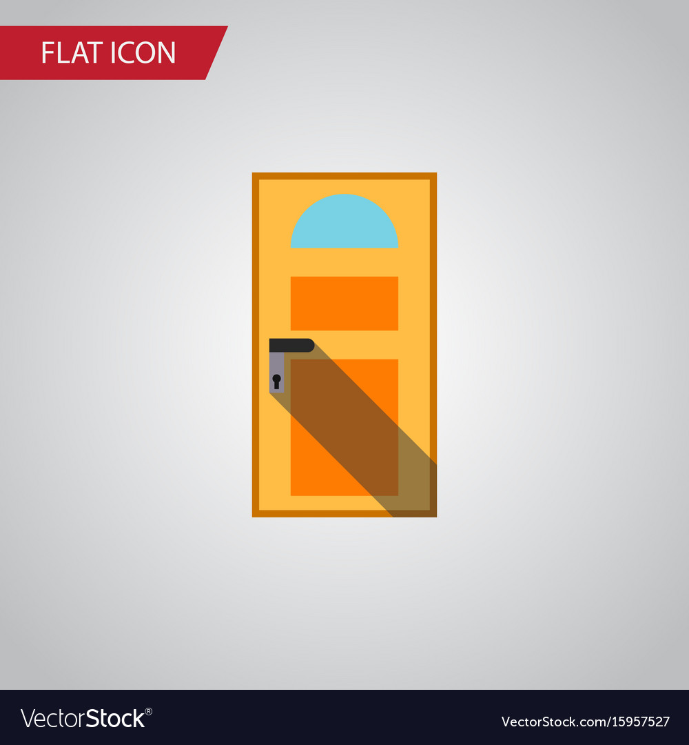 Isolated entry flat icon exit element can