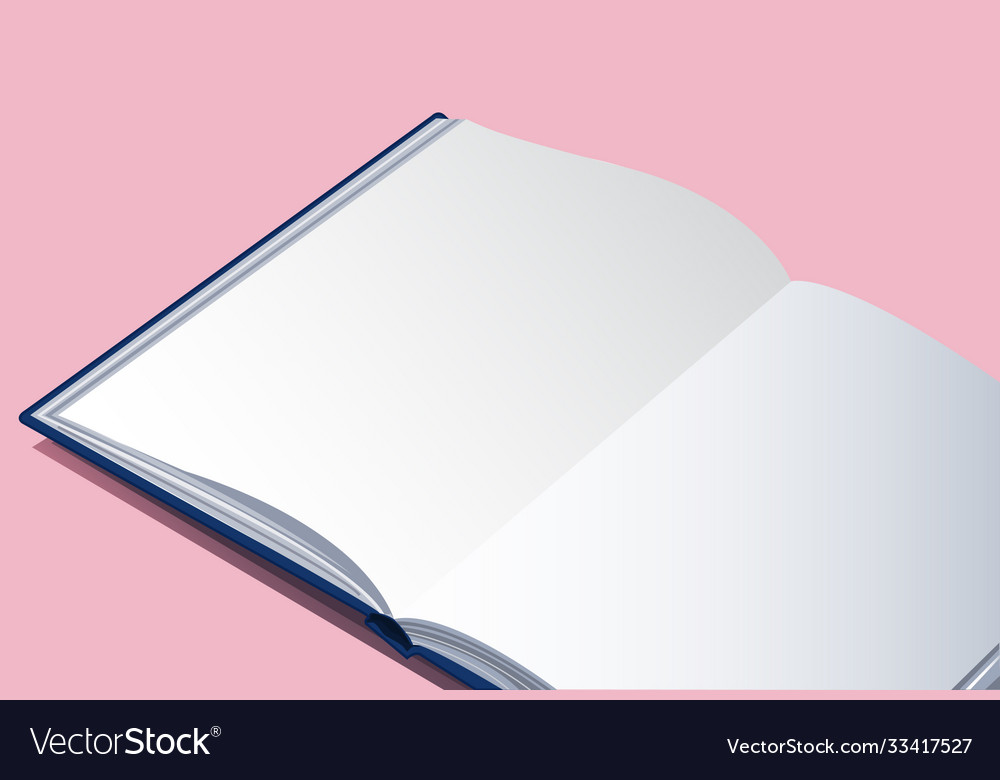 Open empty book background eps10 vector image Open empty book background eps10