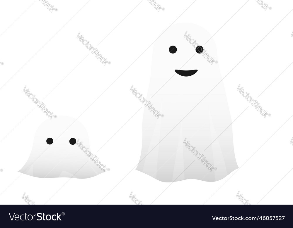 Simple ghost for halloween Royalty Free Vector Image