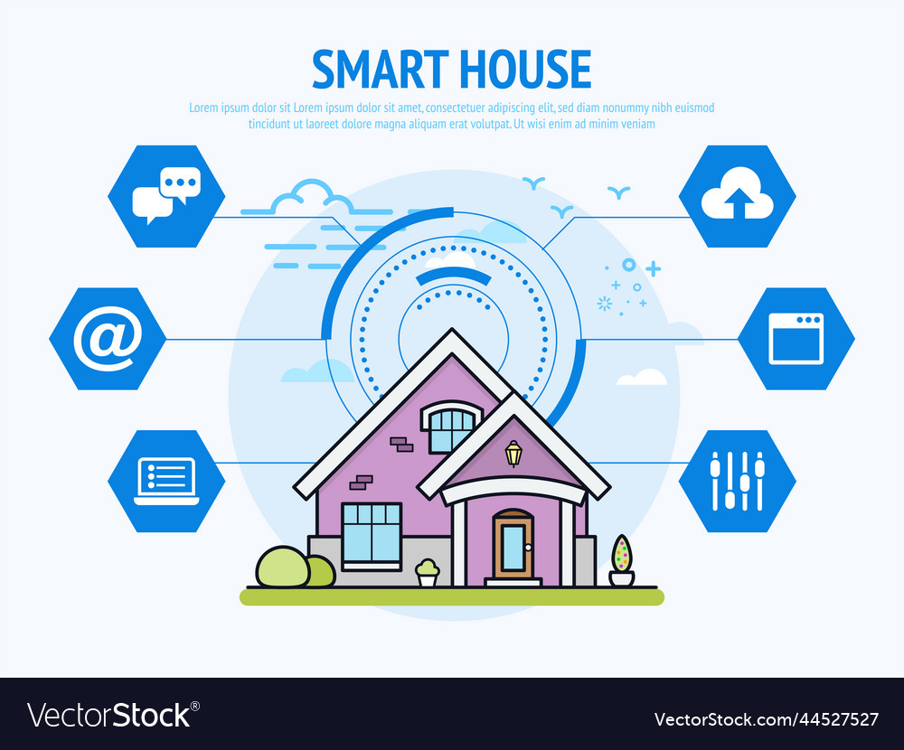 Smart house technology of home automation concept