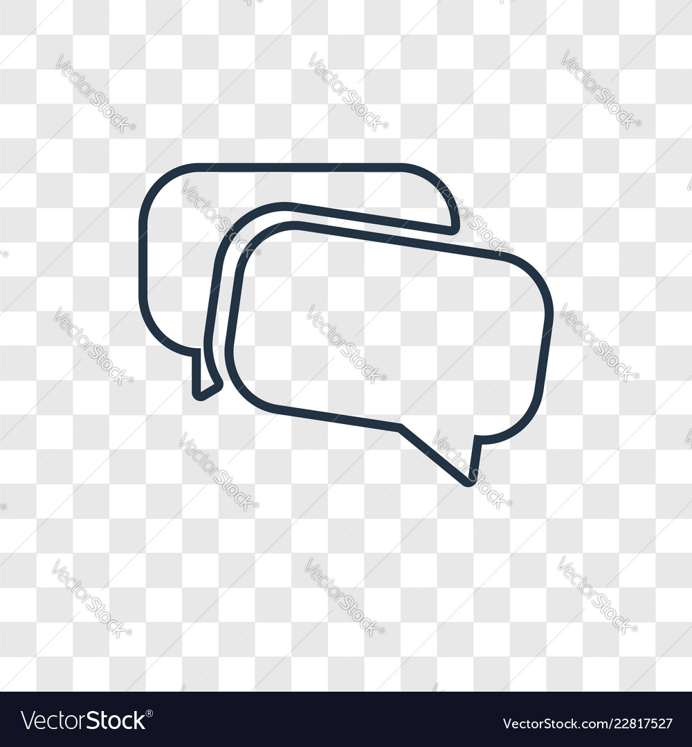 Speech bubble concept linear icon isolated vector image Speech bubble concept linear icon isolated