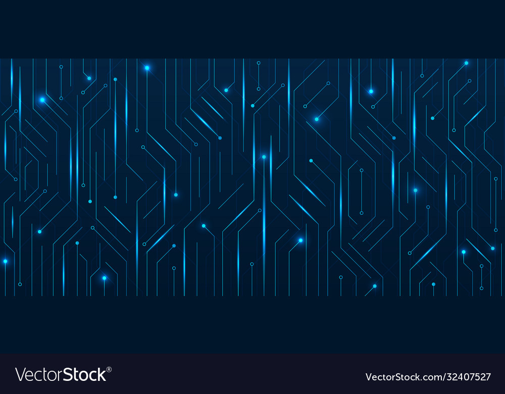 Technology circuit board style line pattern vector image Technology circuit board style line pattern