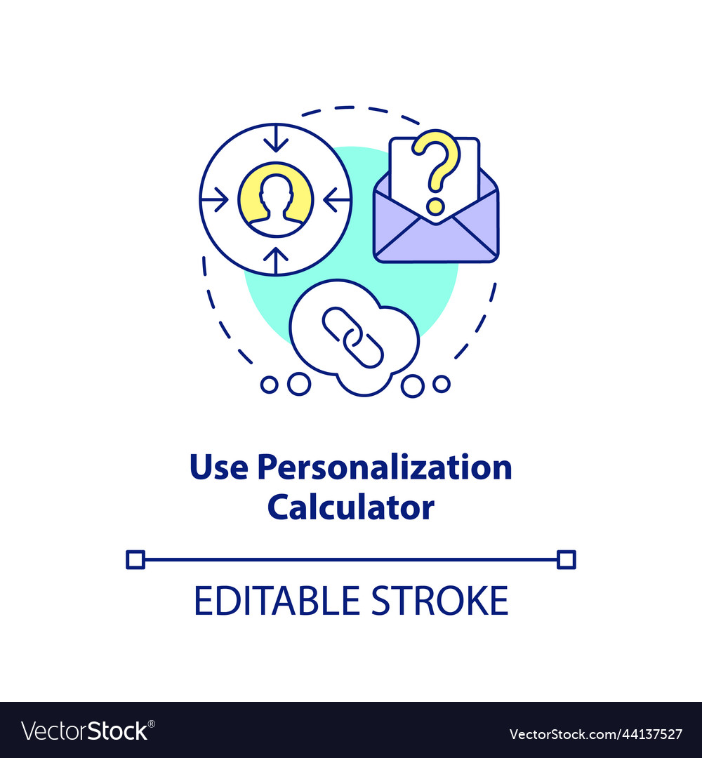 Use personalization calculator concept icon