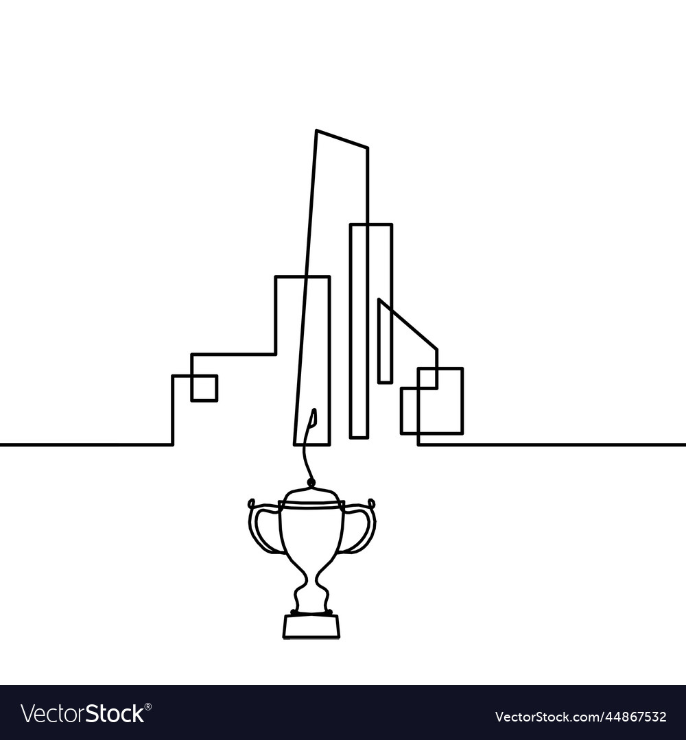 Abstract architecture with trophy as continuous