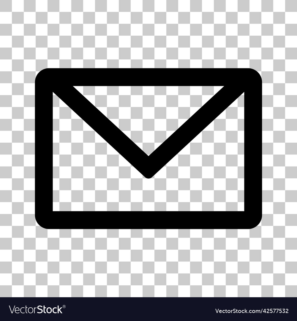 An email icon with a transparent background