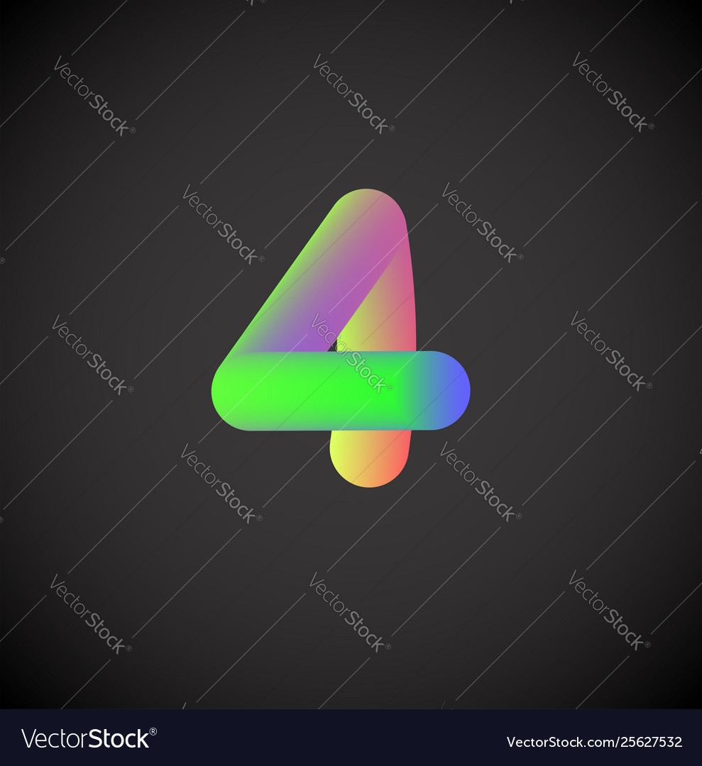 Colorful character from a font set vector image Colorful character from a font set