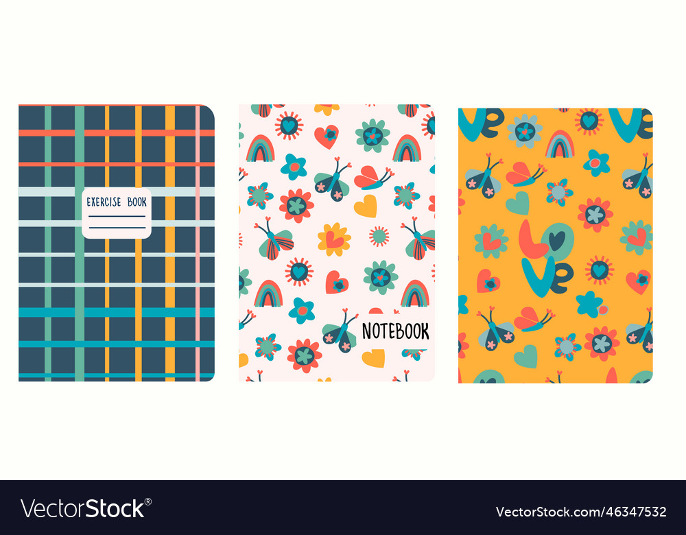Cover page templates based on patterns vector image Cover page templates based on patterns