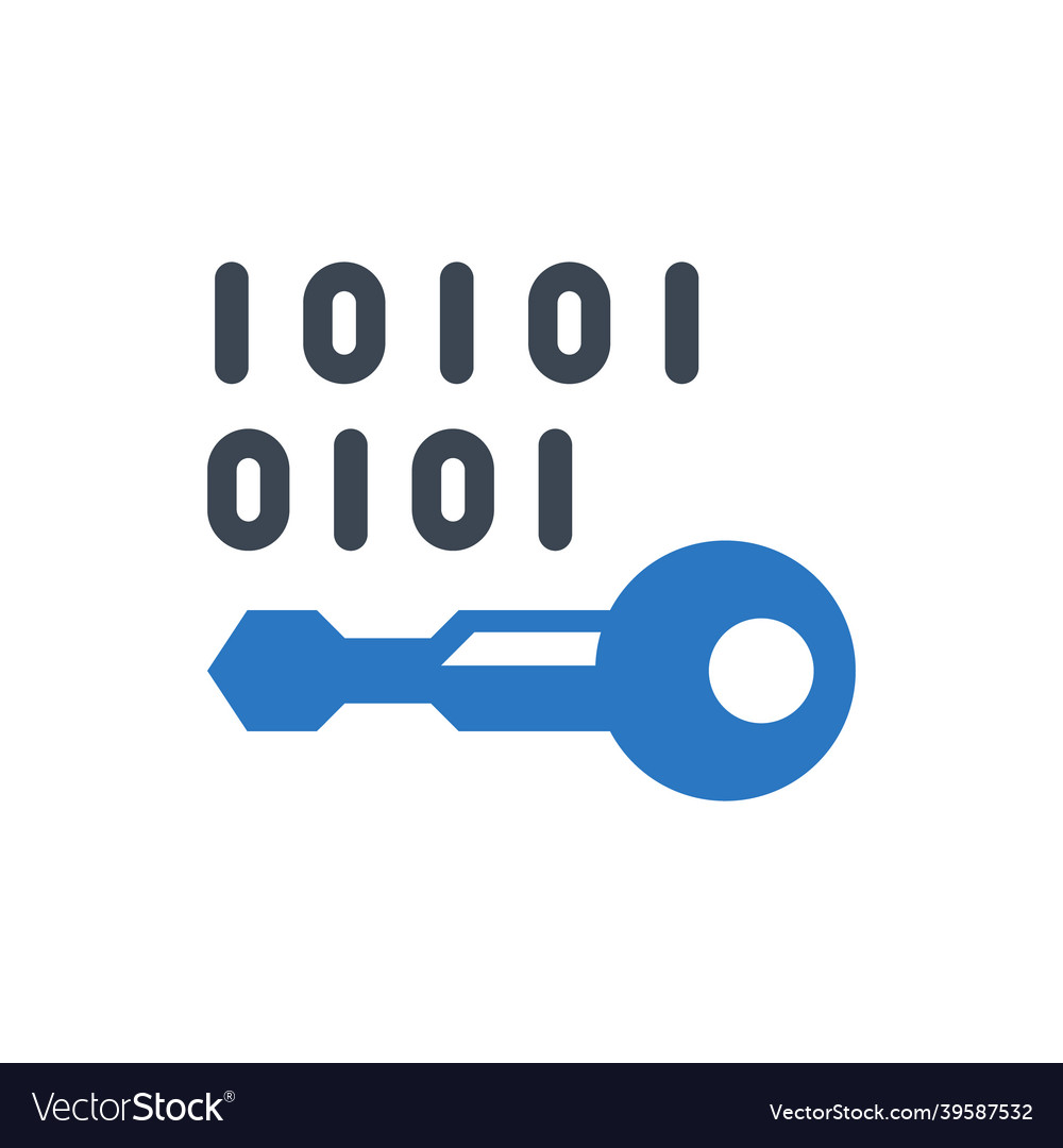 Data encryption icon Royalty Free Vector Image