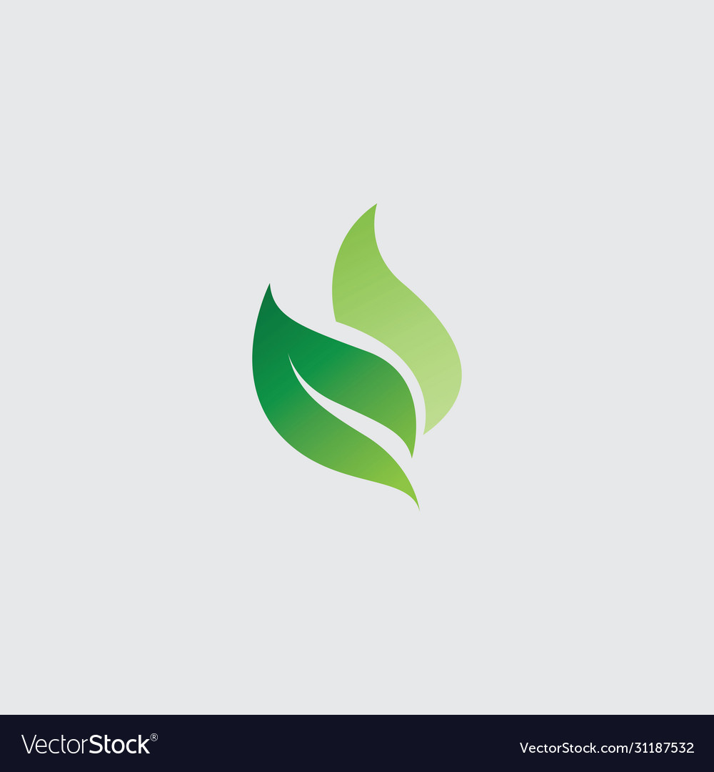 Green leaf ecology logo