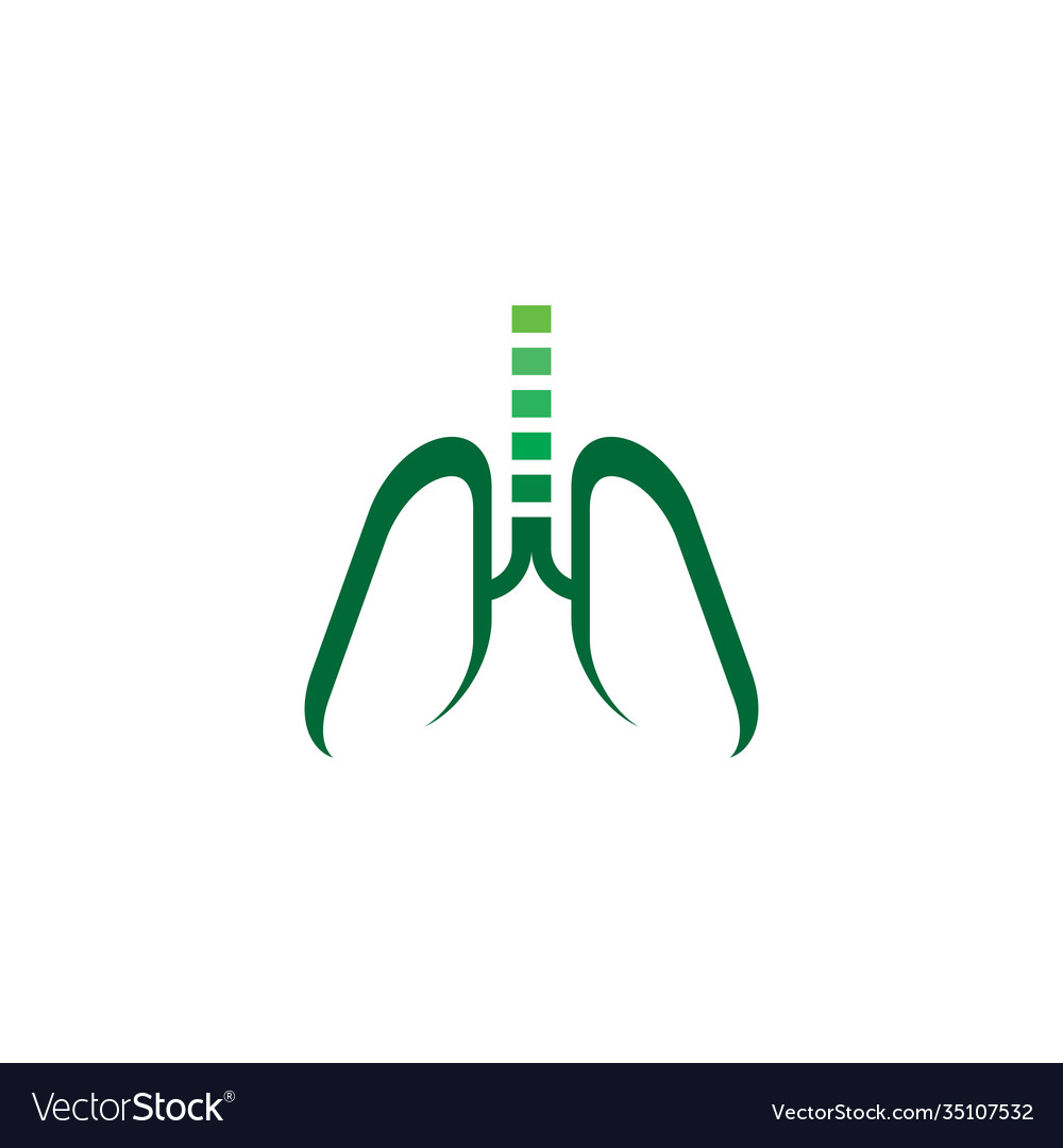 Healthy green lungs icon symbol design