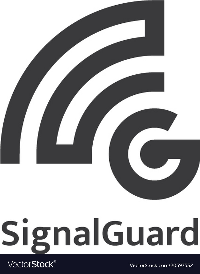 Initial letter g logo signal wave wifi wireless