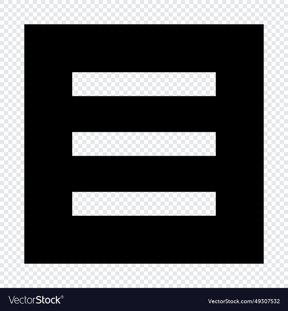 Menu icon suitable for website ui design vector image Menu icon suitable for website ui design