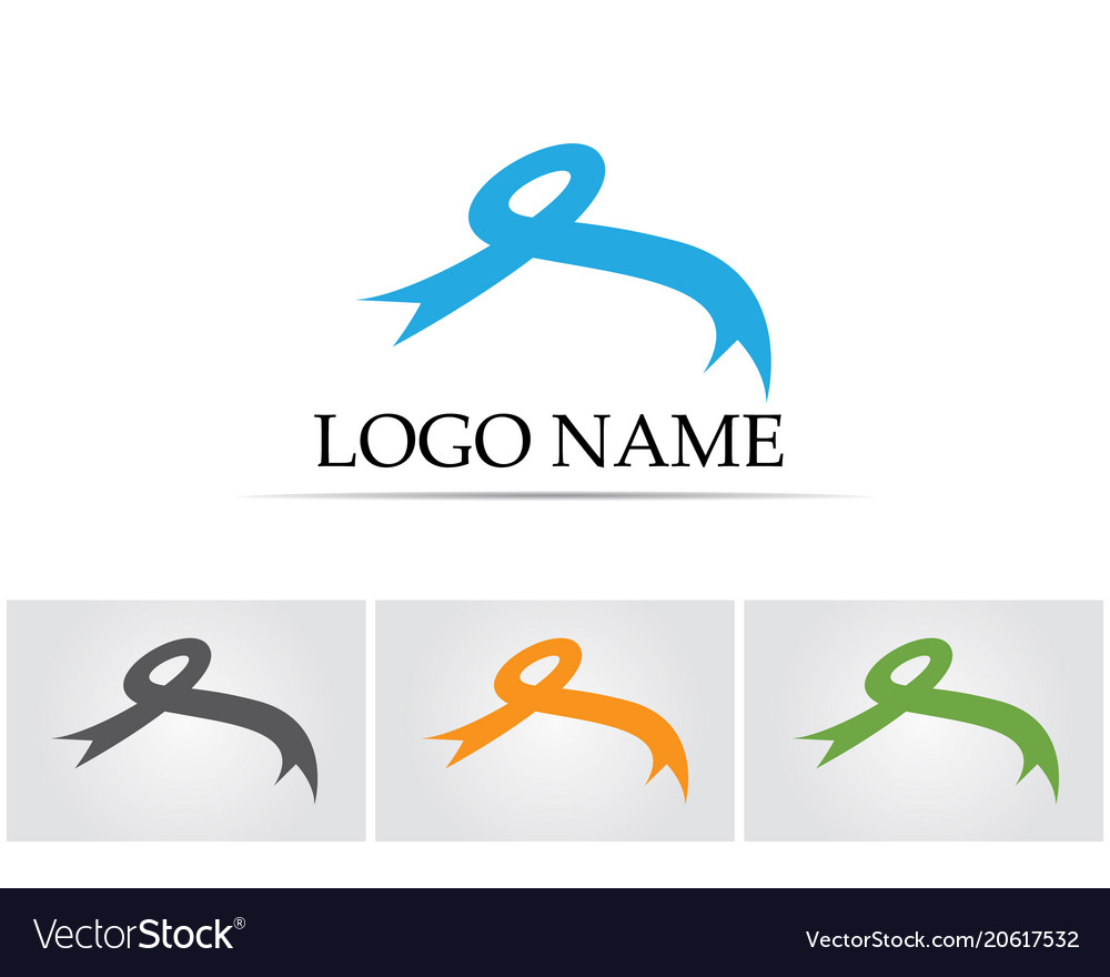 Ribbon symbols and logo icons template app Vector Image