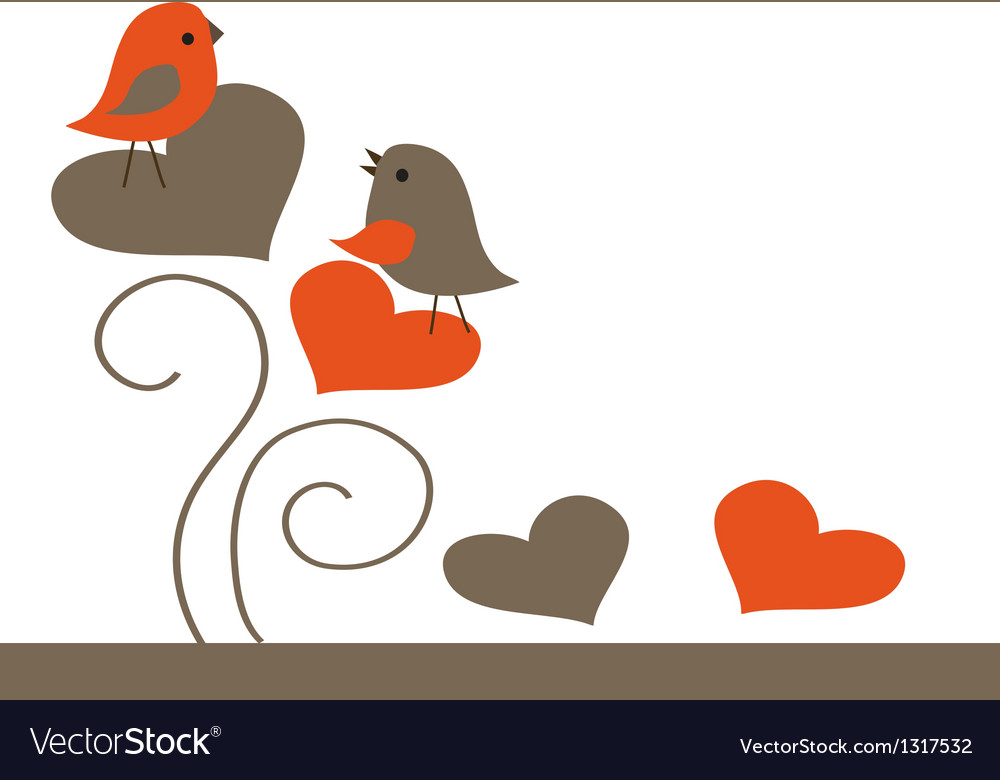 Romantic Bird Swing Greeting Card