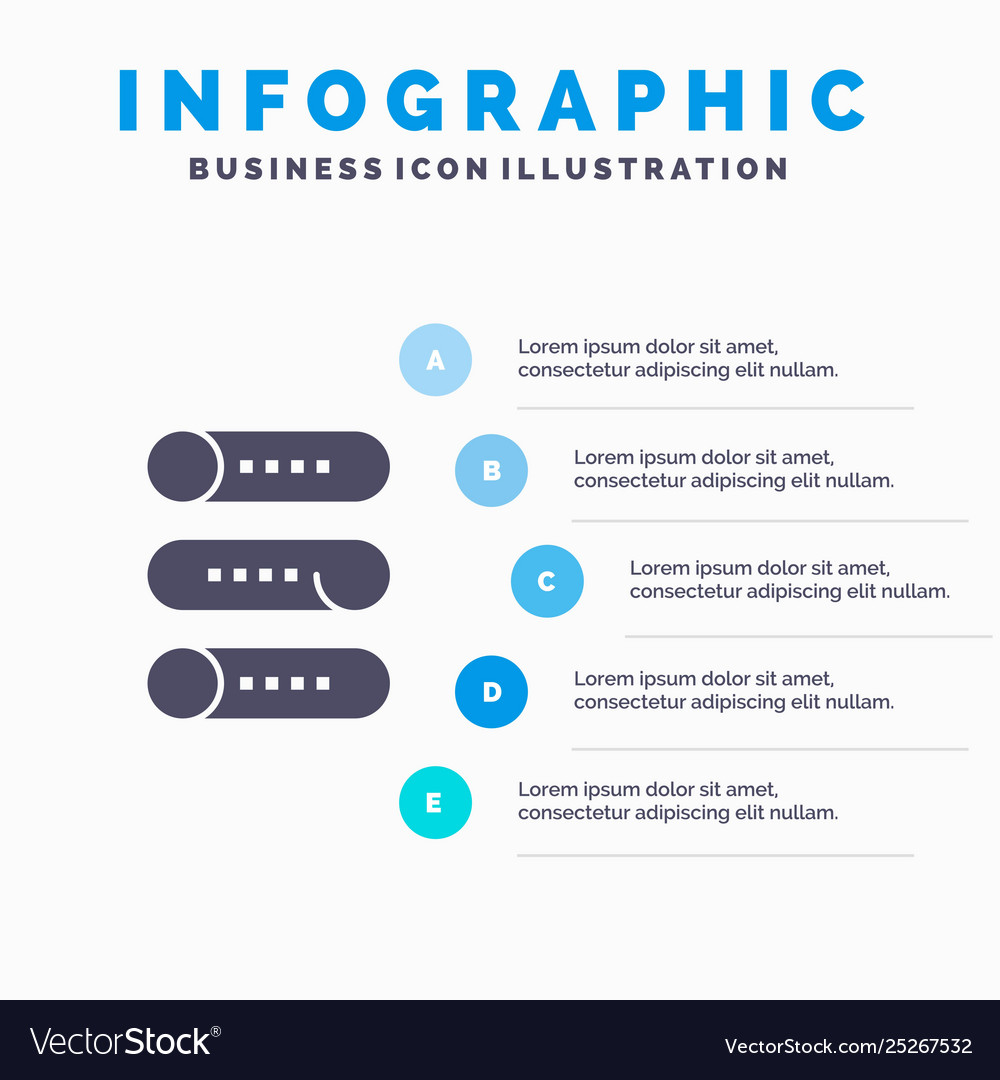 Setting device switch on off infographics vector image Setting device switch on off infographics