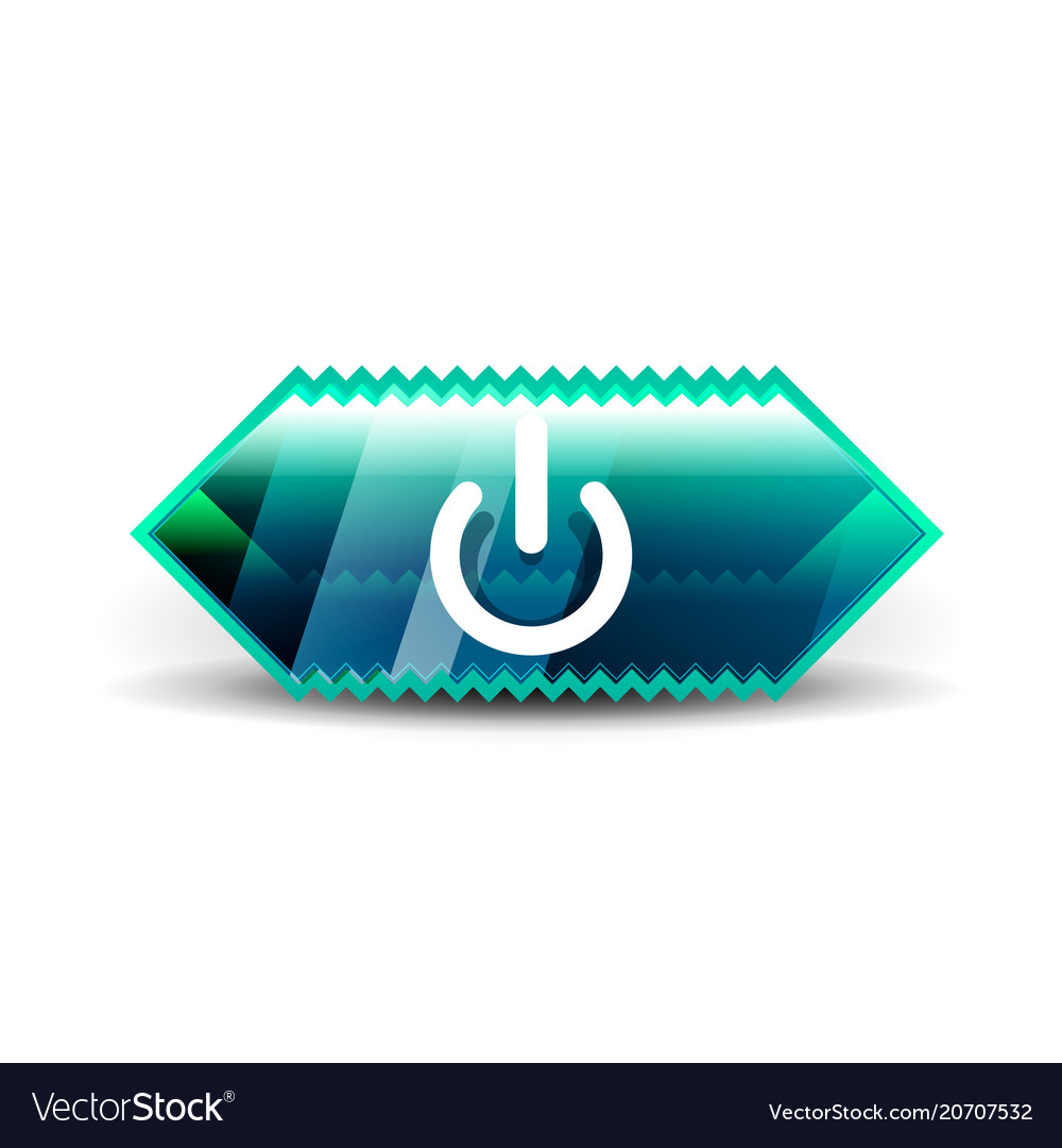 Start power button ui icon design on off symbol vector image Start power button ui icon design on off symbol