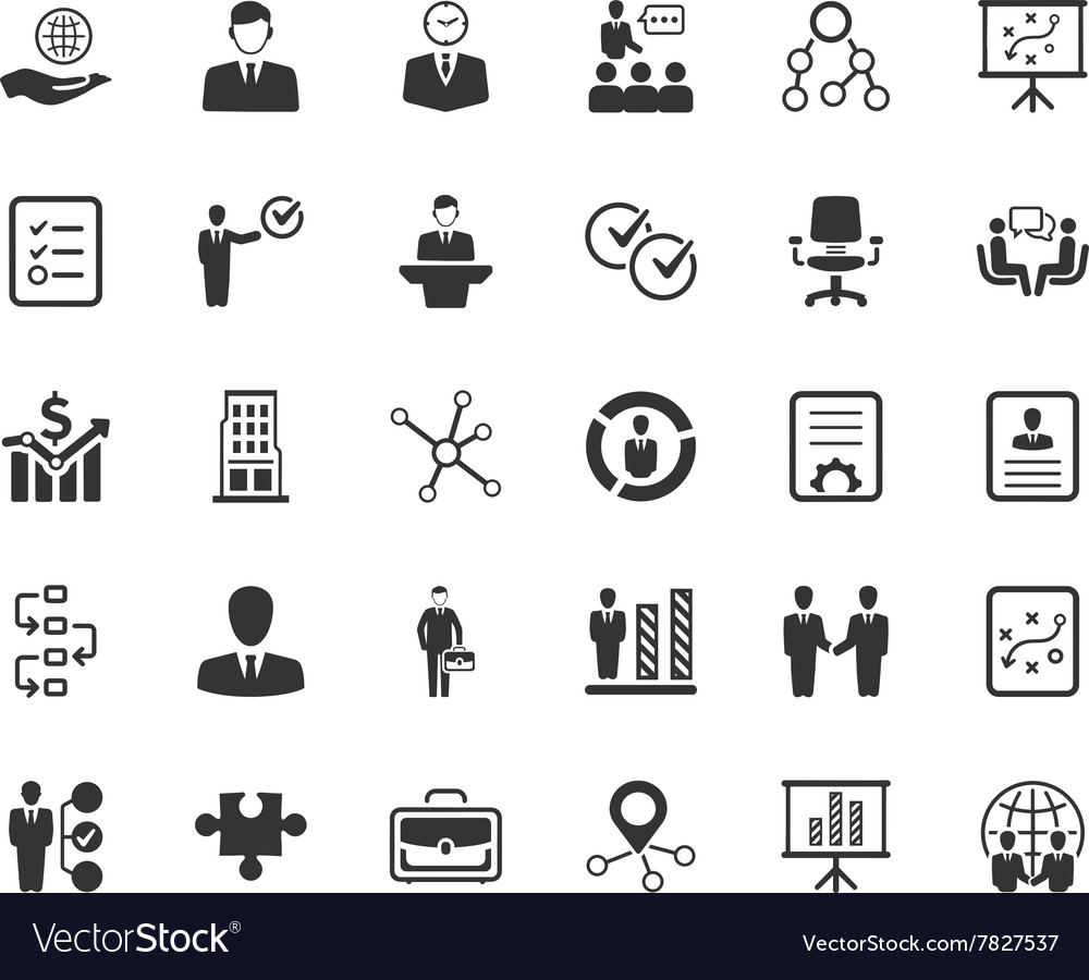 Business management icons - set 3 Royalty Free Vector Image