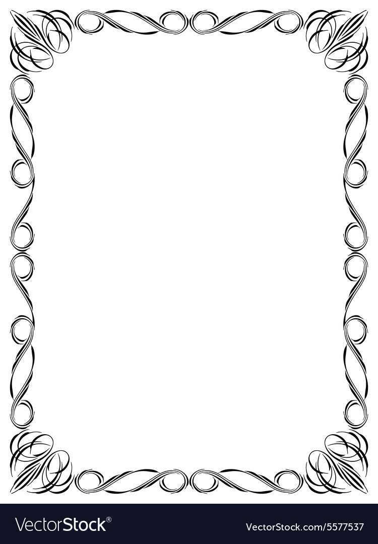 Calligraphy ornamental decorative frame Royalty Free Vector