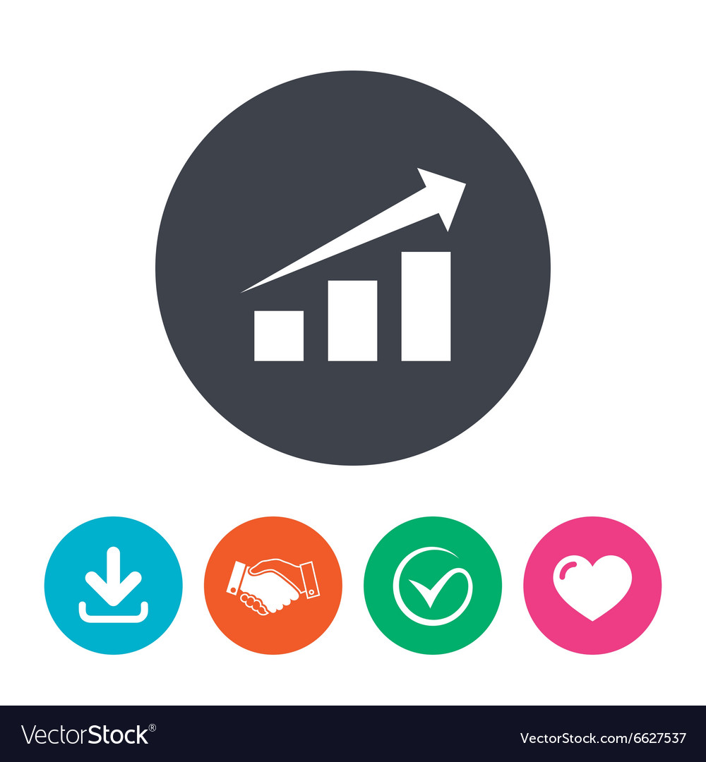 Chart with arrow sign success diagram symbol