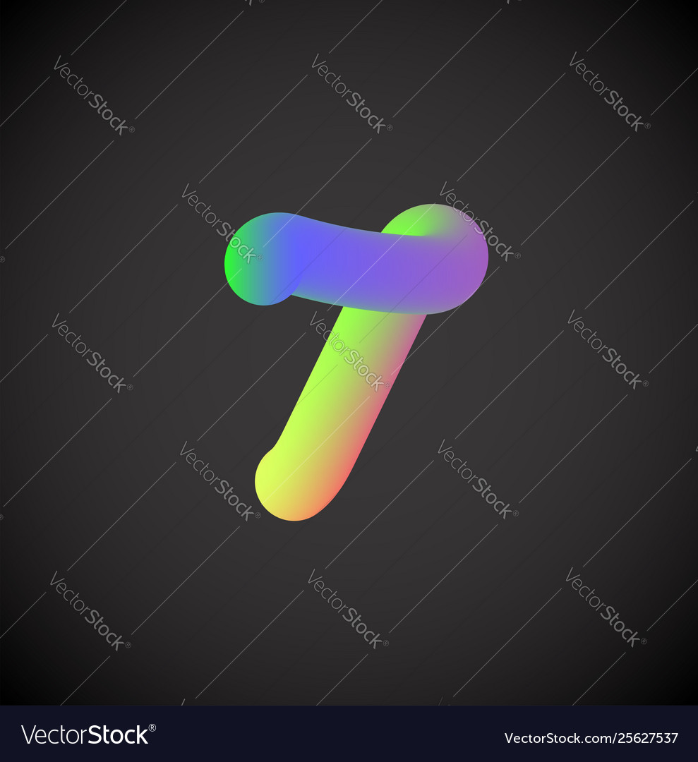 Colorful character from a font set vector image Colorful character from a font set