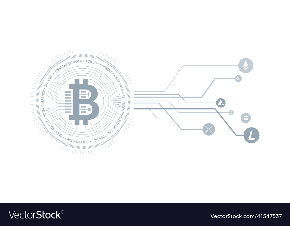 Cryptocurrency background bitcoin and altcoins