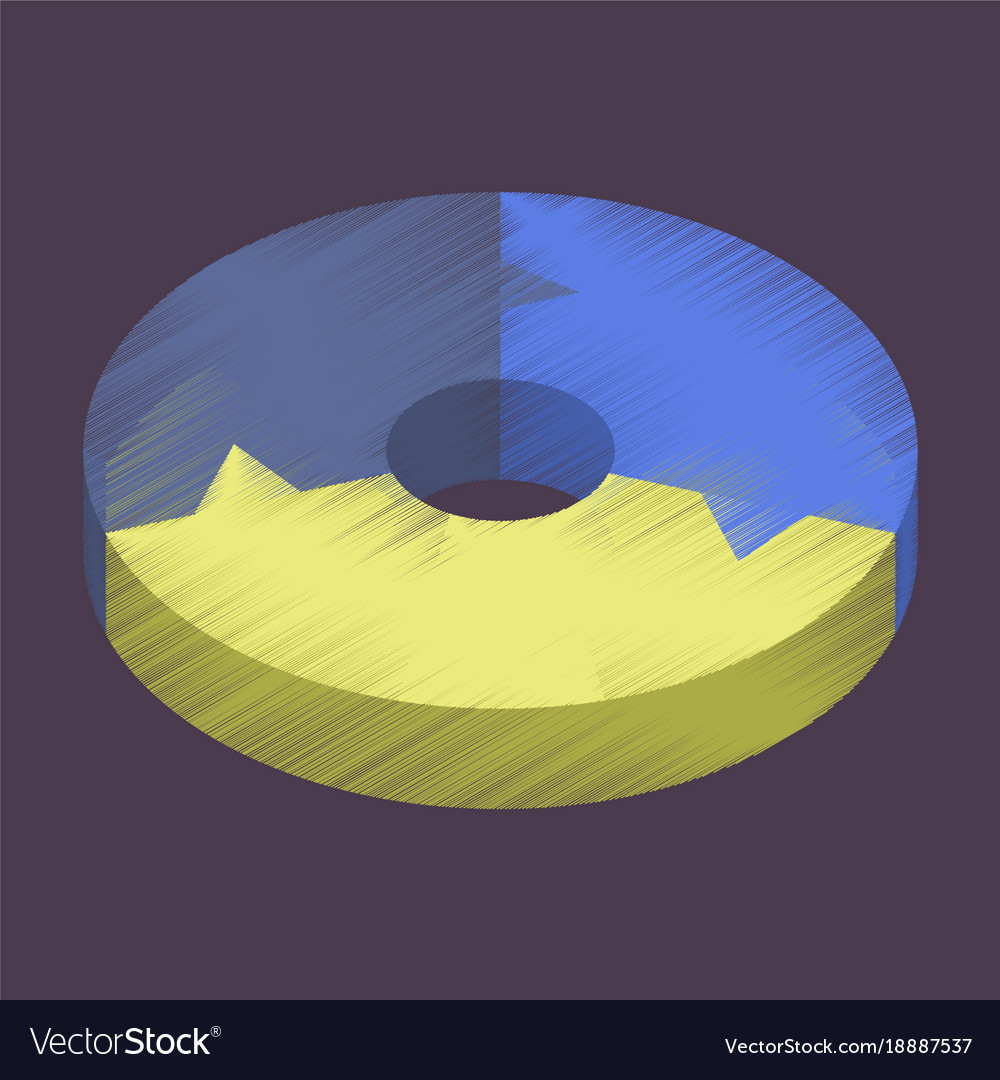 Flat shading style icon pie chart