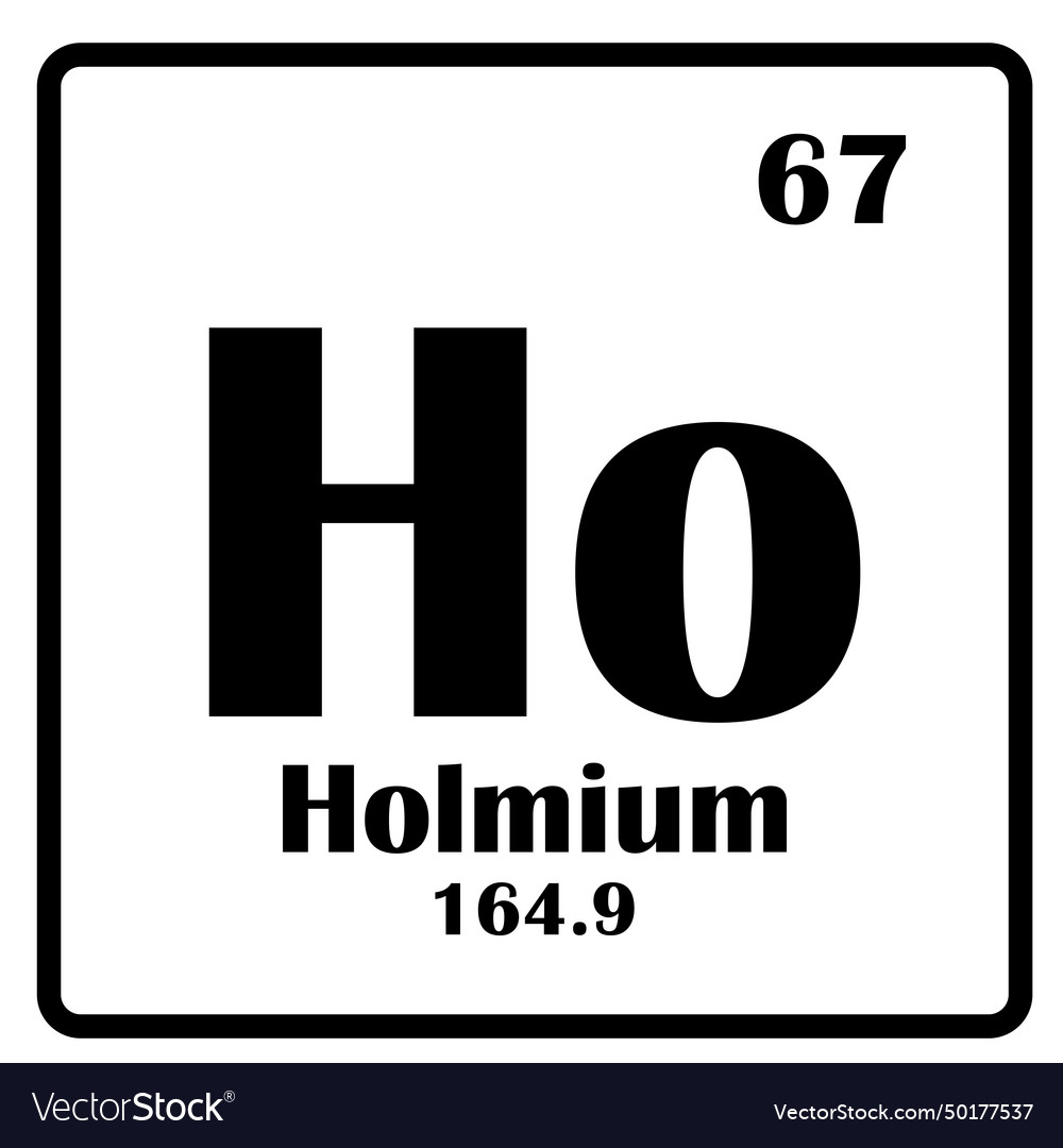 Holmium element icon Royalty Free Vector Image