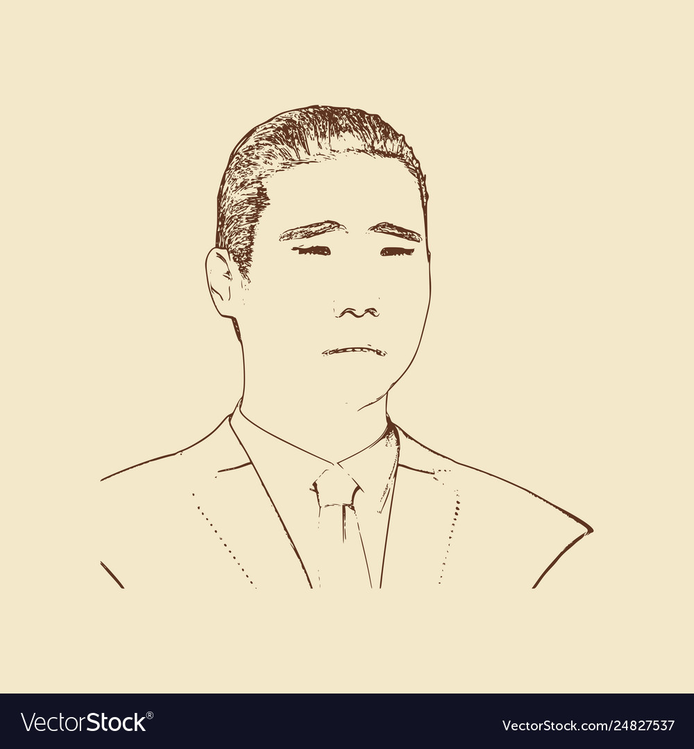 Man avatar front view vector image Man avatar front view
