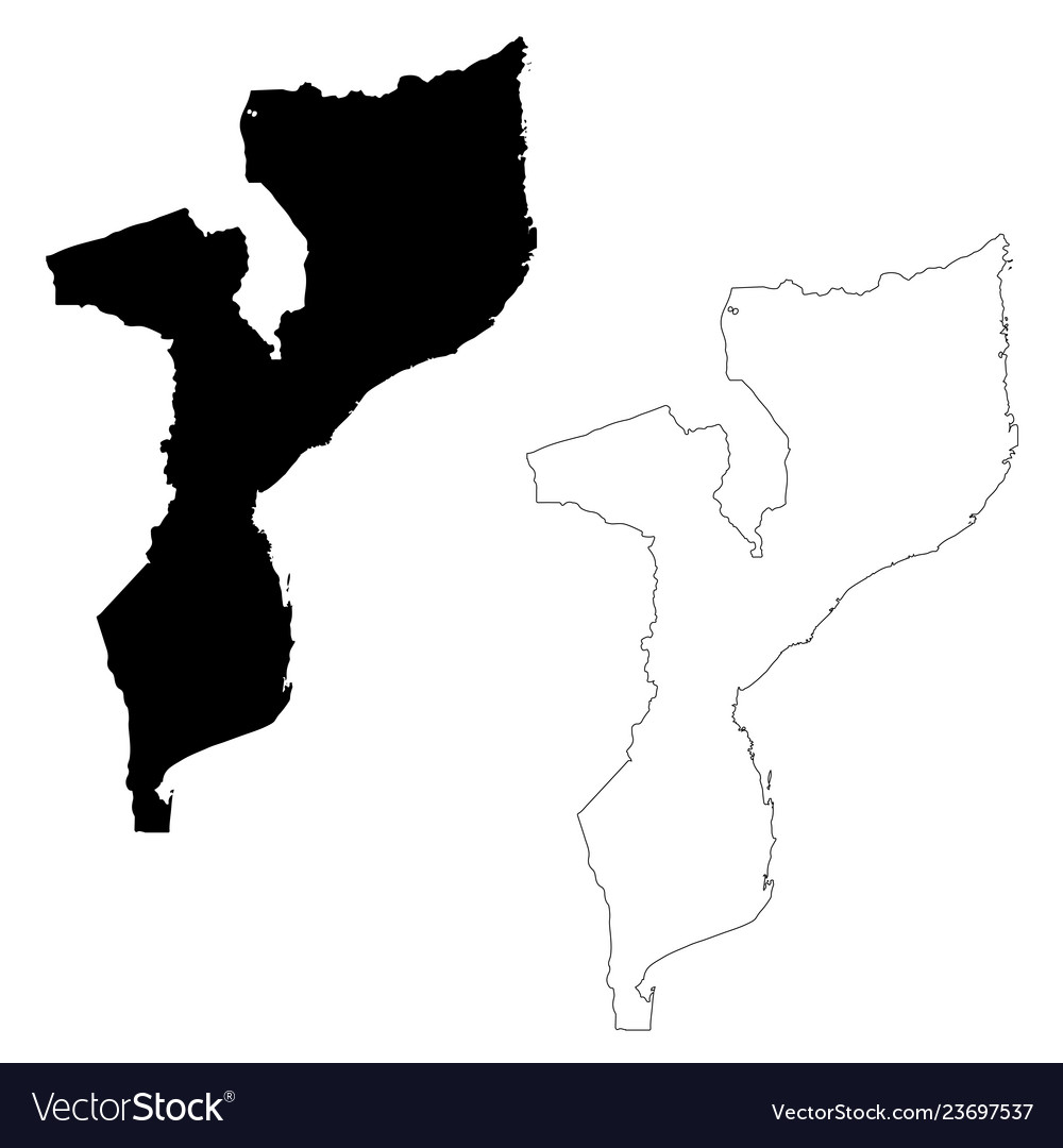 Map mozambique isolated