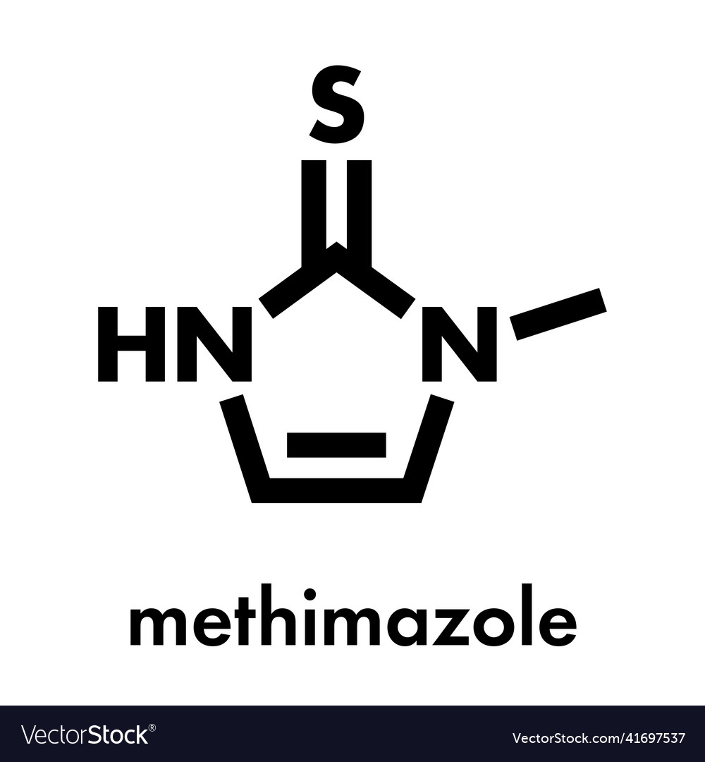 Methimazole hyperthyroidism drug molecule