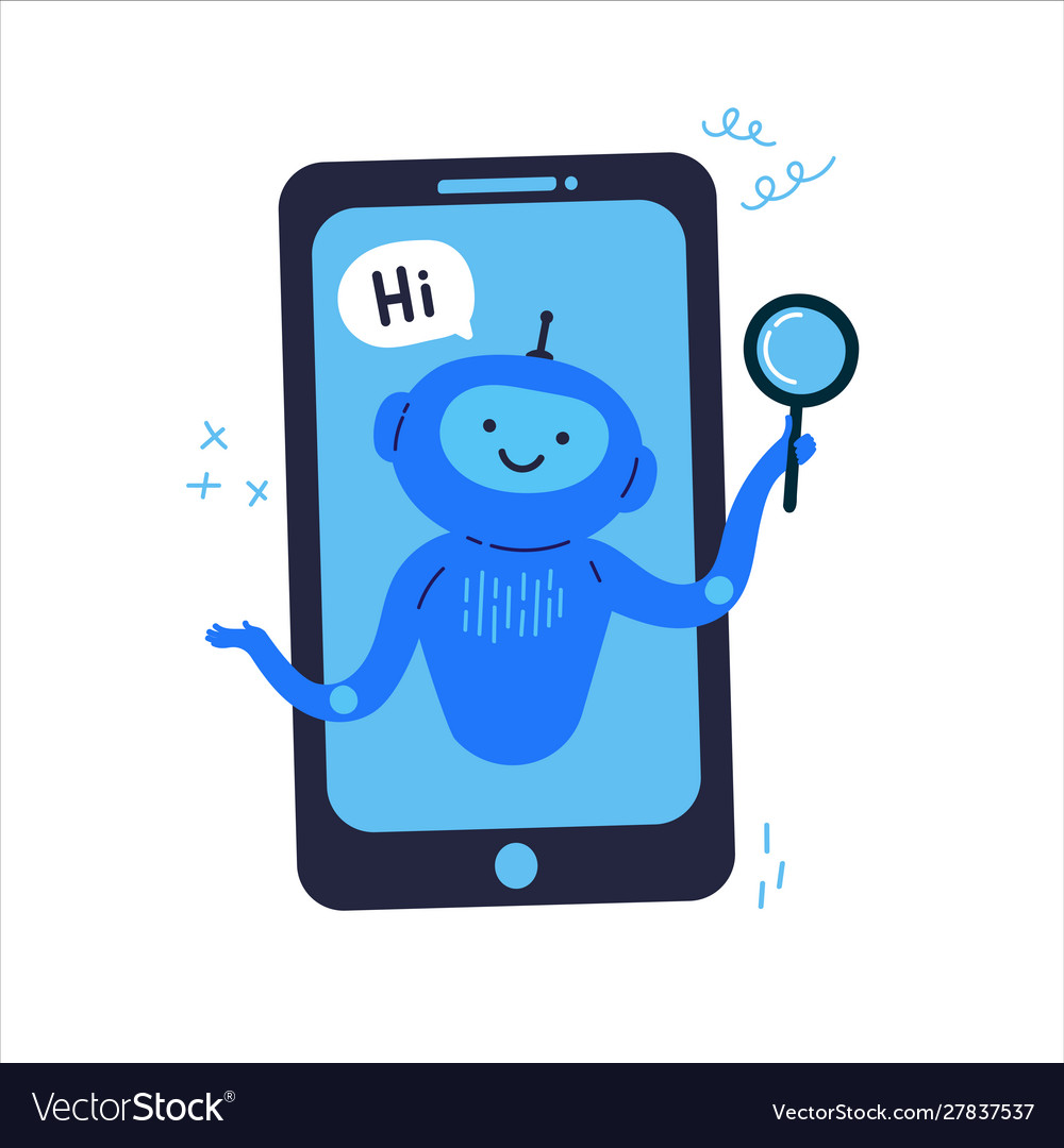 Phone with chat bot that is ready to help