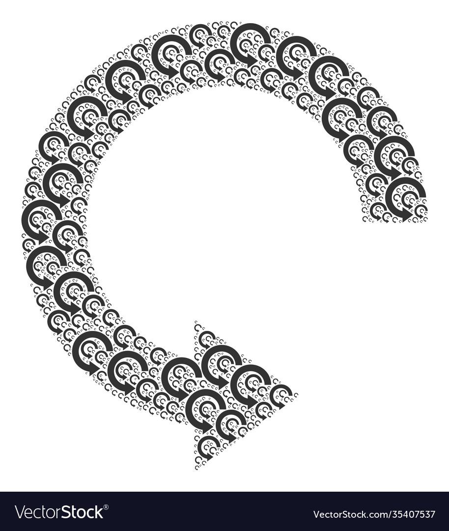 Rotate right recursion composition itself icons vector image Rotate right recursion composition itself icons
