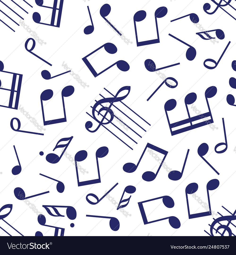 Seamless music notes pattern Vector Image Seamless music notes pattern