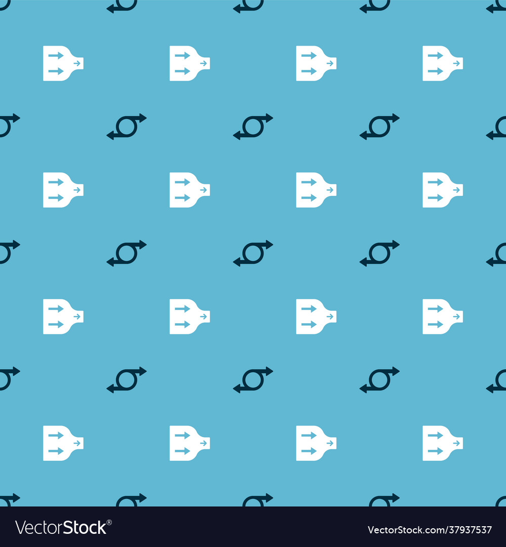 Set arrow and on seamless pattern