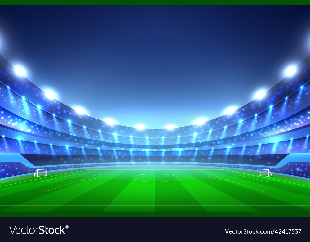 Soccer stadium background Royalty Free Vector Image
