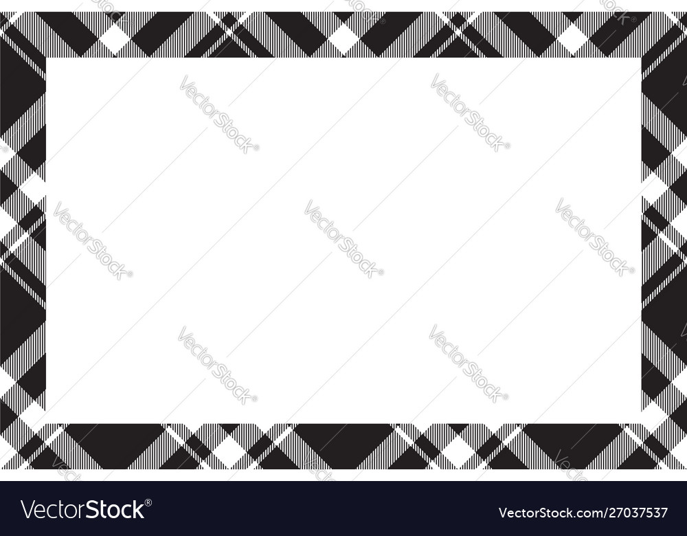 Vintage frame scottish border pattern retro