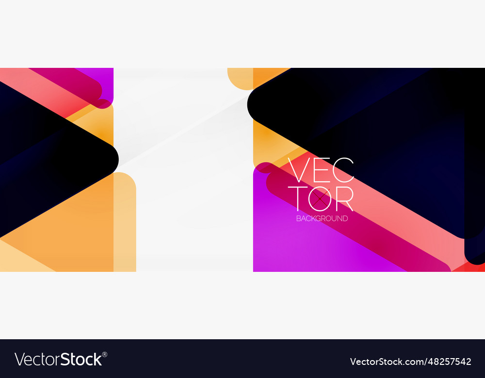 Abstract background color transparent triangles vector image Abstract background color transparent triangles
